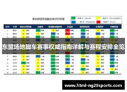 东盟场地脚车赛事权威指南详解与赛程安排全览
